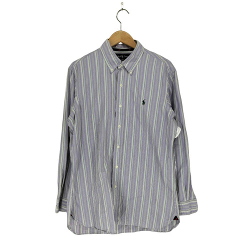 ラルフローレン RALPH LAUREN CUSTOM FIT ストライプ柄ポニー刺繍BDシャツ メンズ  L